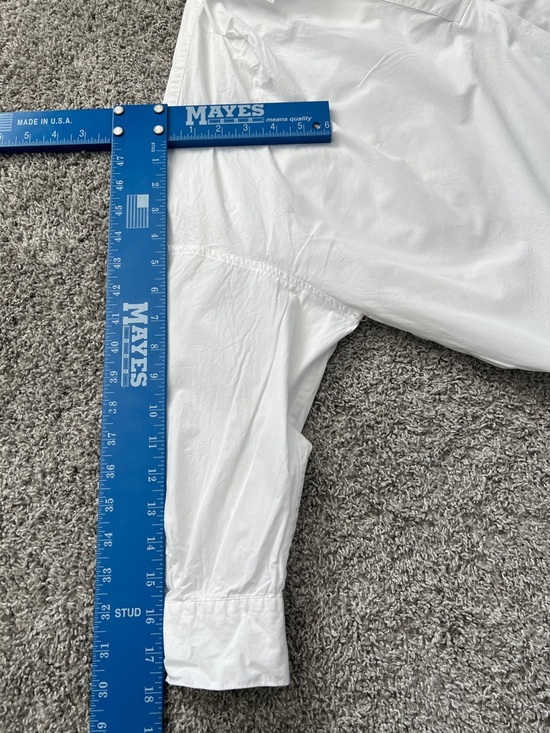 French Connection Women’s White Rhodes Poplin Long-Sleeve Popover Shirt - Size M - Picture 9 of 11